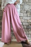 Basso Shirring Wide Leg Pant Rose
